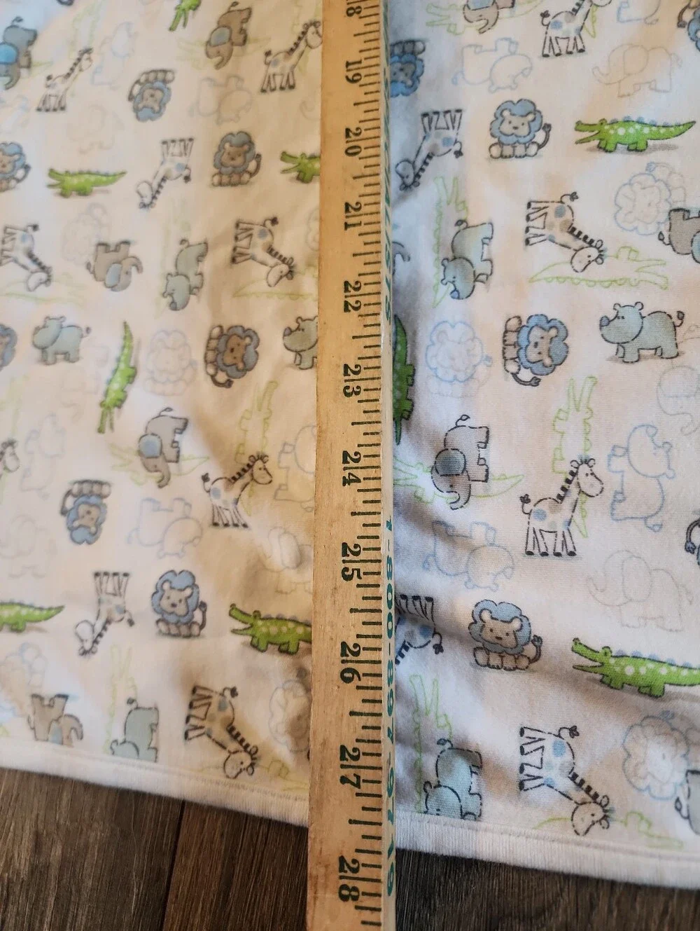 Little Me Baby Blanket Jungle Safari 100% Cotton White